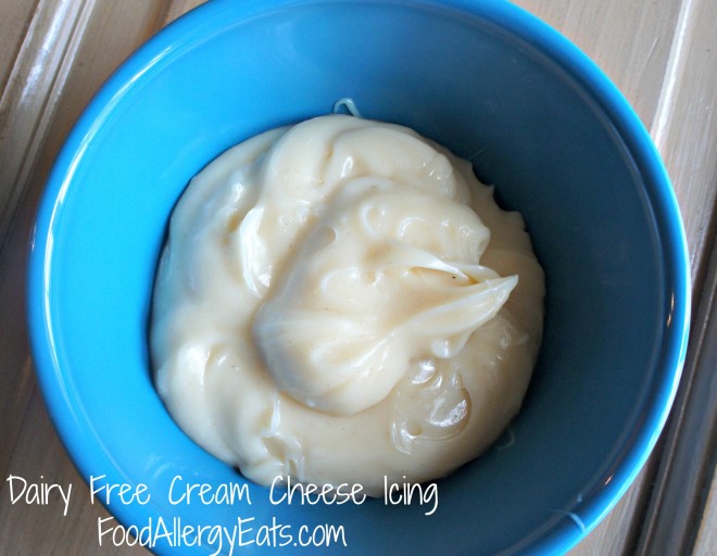 Dairy Free Cream Cheese Icing on FoodAllergyEats.com