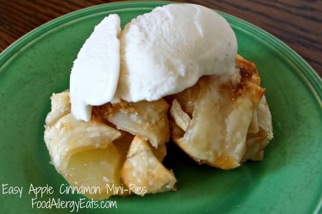 Easy Apple Cinnamon Mini-Pies on FoodAllergyEats.com