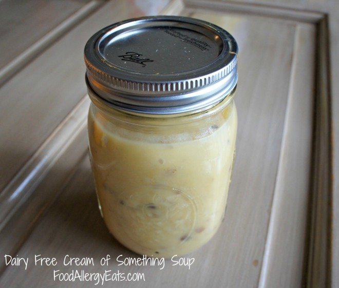 Dairy Free Cream of Something Soup @FoodAllergyEats
