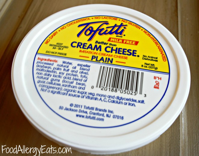 Tofutti Dairy Free Cream Cheese on FoodAllergyEats.com