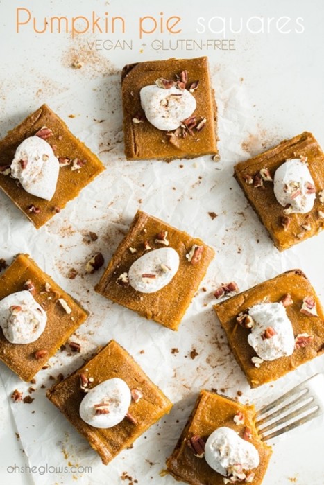 Vegan Pumpkin Pie Squares