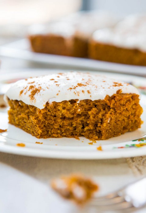 Pumpkin Cake with Spiced Buttercream Icing
