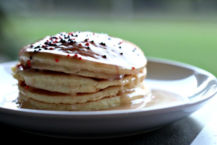 Allergy Friendly Cake Batter Pancakes