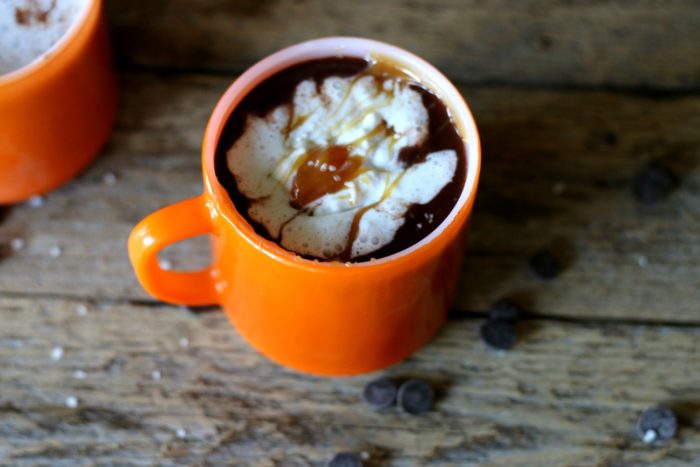 Allergy Friendly Salted Caramel Hot Chocolate