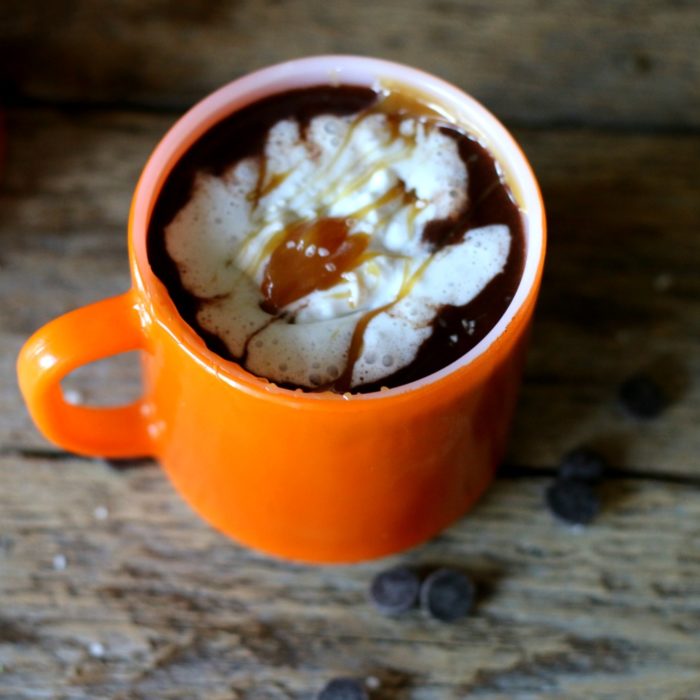 Allergy Friendly Salted Caramel Hot Chocolate