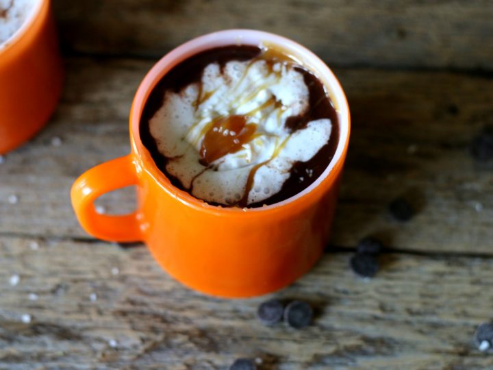 Vegan Salted Caramel Hot Chocolate